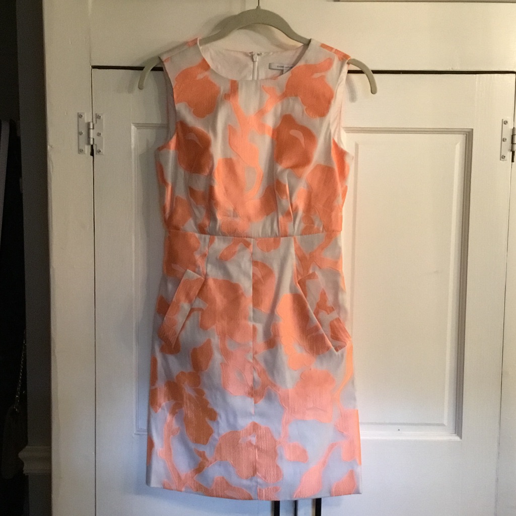 Diane Von Furstenberg Carpreena Mini Rose Jacquard Dress Nwt Sorbet Multi